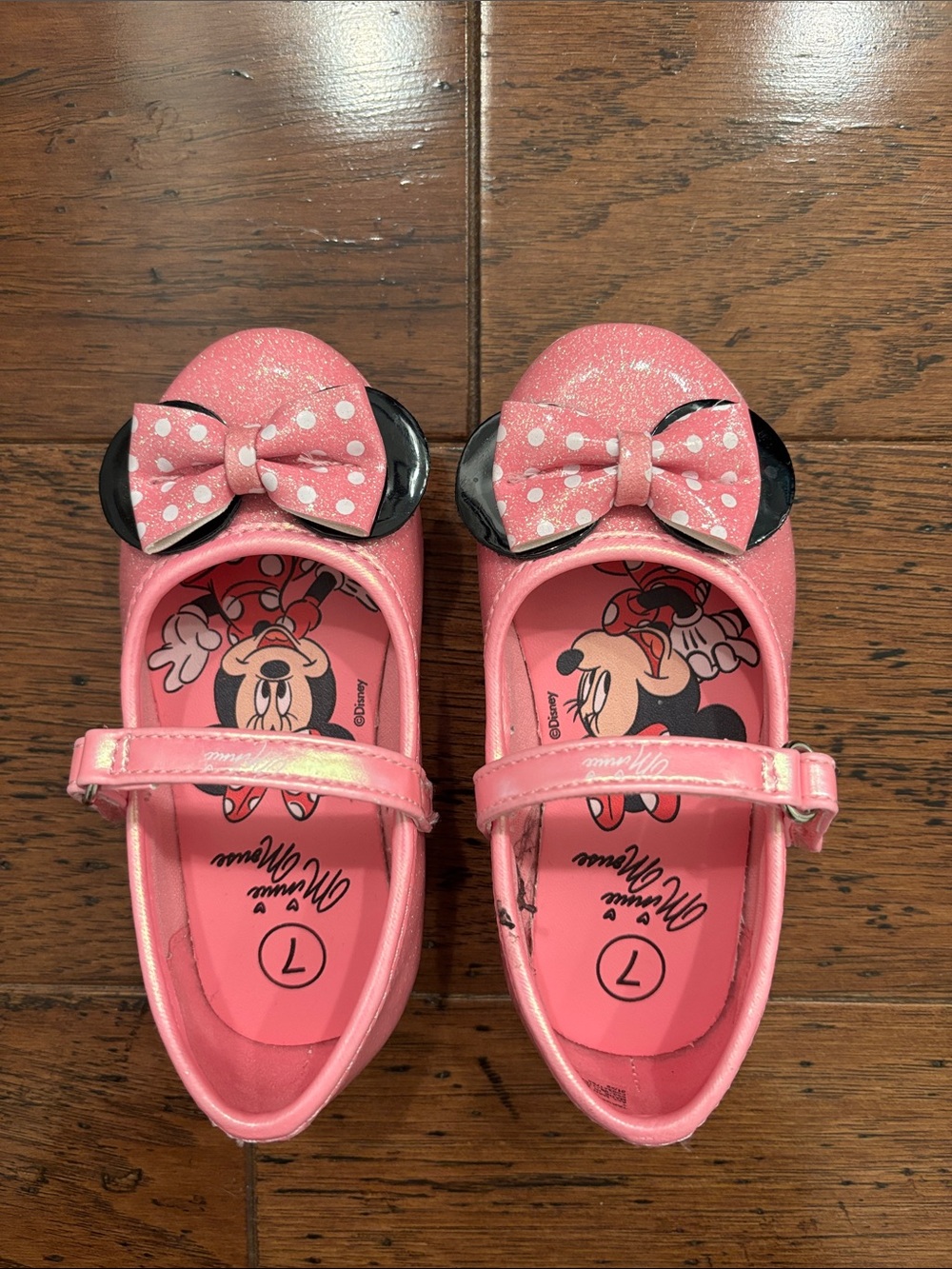 Disney Pink Minnie Mouse Bow Mary Janes